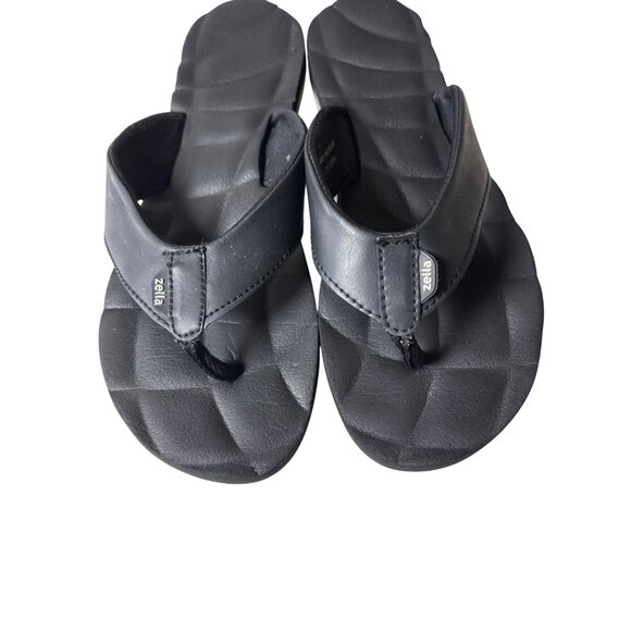 Zella Flip Flops Size 7 Black Lightweight Gym Sandals Comfort Slides Beach - Picture 5 of 9
